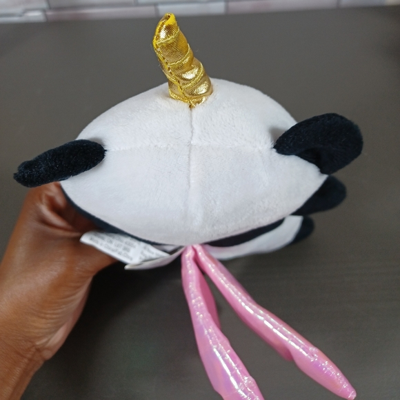 •8" Justice Pandacorn Plush Panda Bear Unicorn Stuffed Animal Toy Pink Wings - Picture 8 of 15